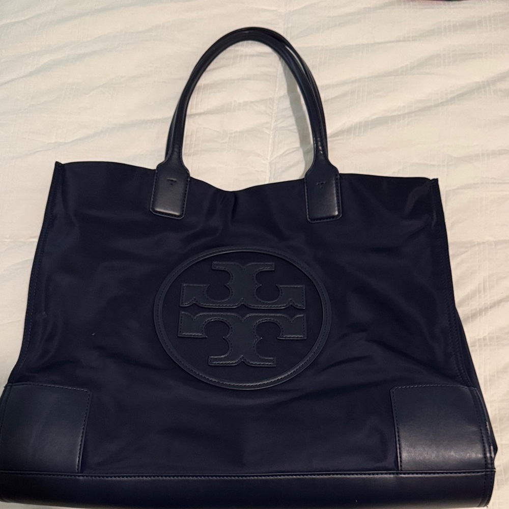 Tory Burch Ella Navy Tote Size Medium Large